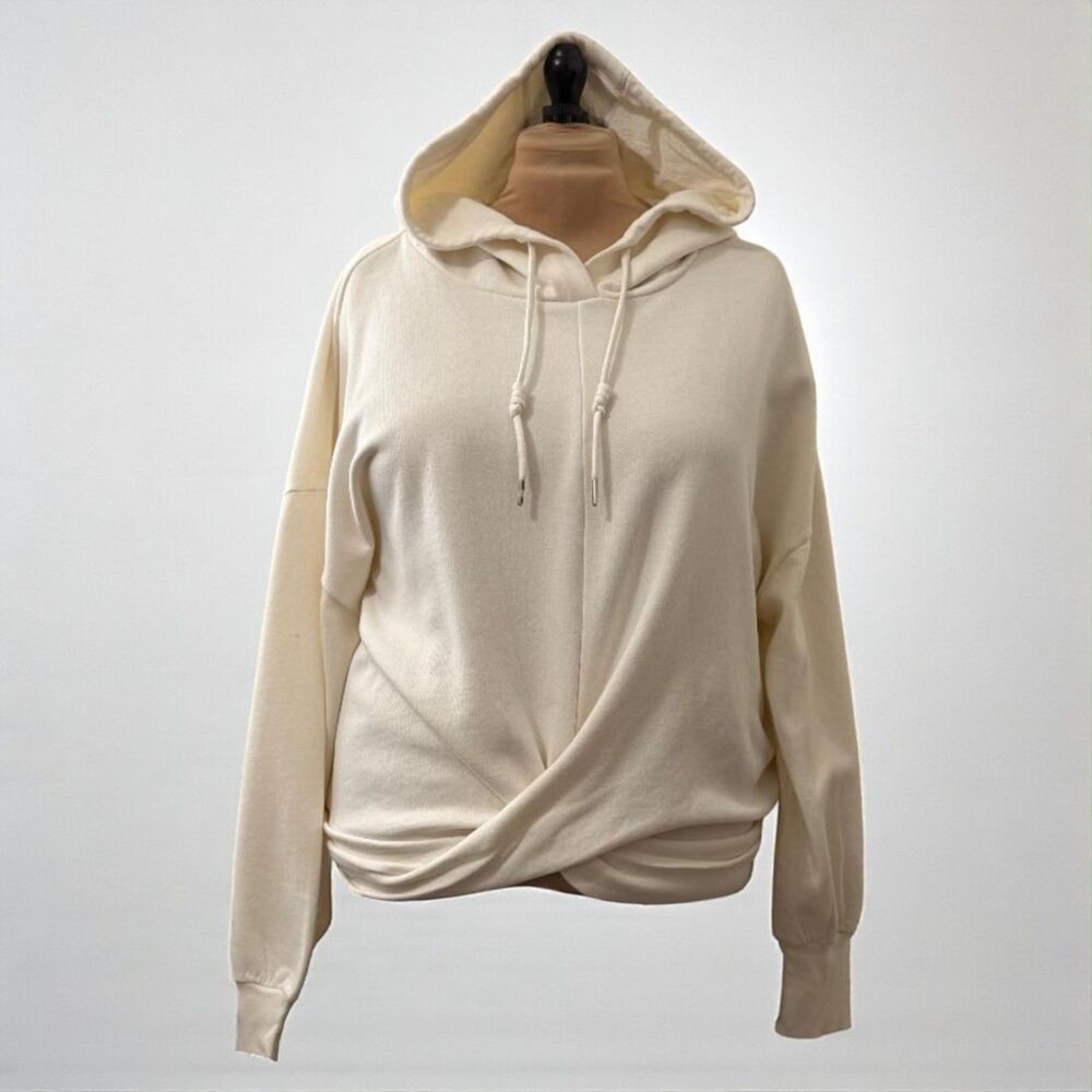 THE DROP Twist Hem Winter White Hoodie, NWT! Size 3X